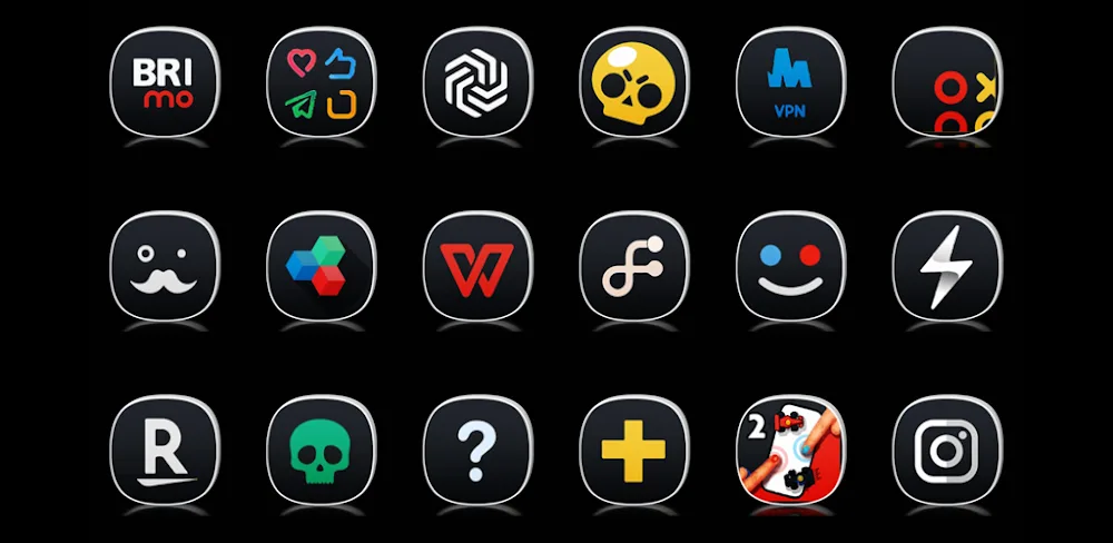 1UI7 DarkR Icon Pack v1.1 APK (Full Version)