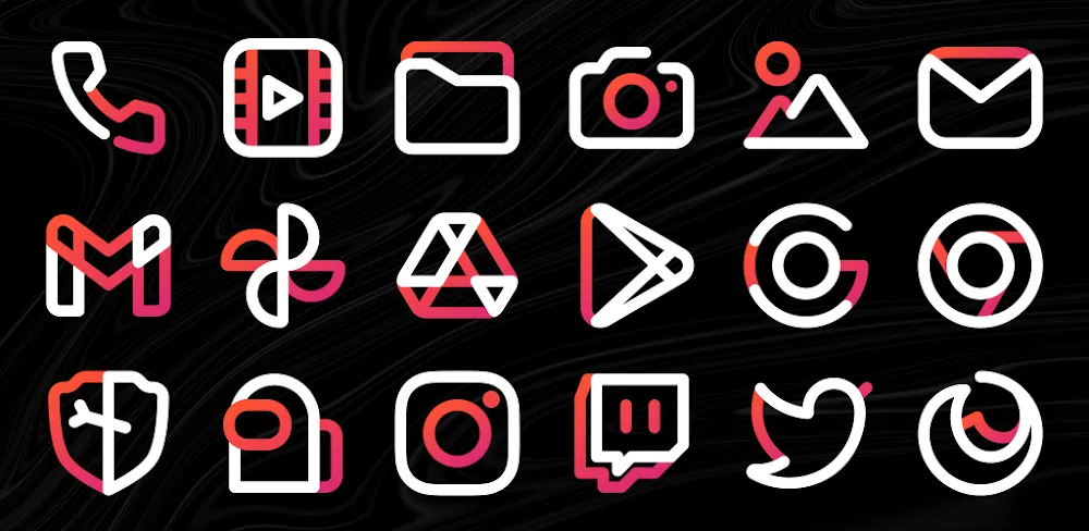 Aline Red Icon Pack v2.2.0.1 APK (Full Version)
