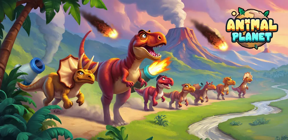 Animal Planet Defense Run v5.5.8.5 MOD APK (Menu, High Coin, Energy, Attack Multiplier)