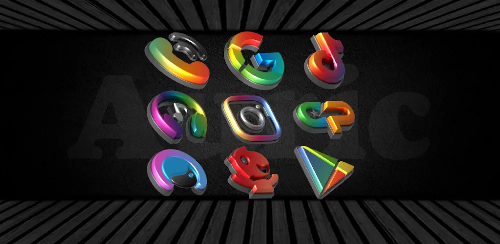 Auric Dark 3D Icon Pack v3.3.0.5 APK (Full Version)