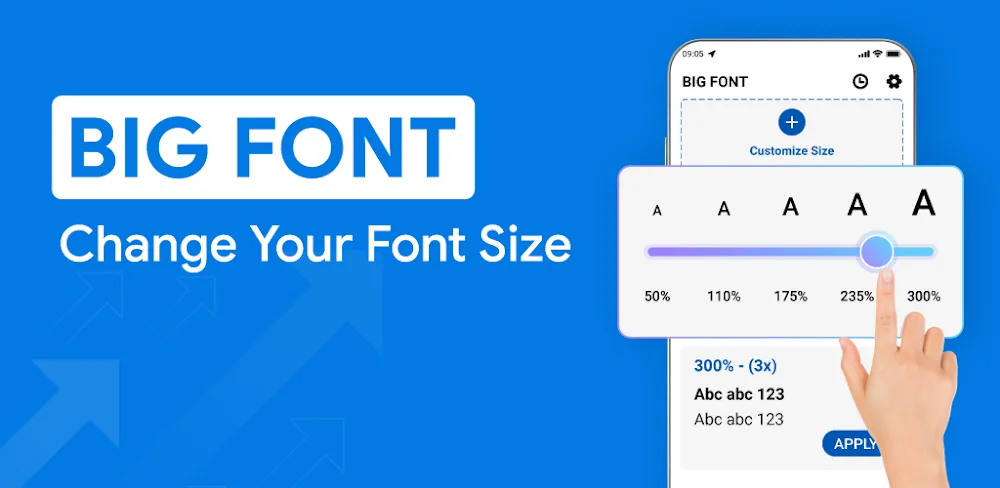 Big Font – Change font size v15.15.0.0.0 MOD APK (Premium Unlocked)
