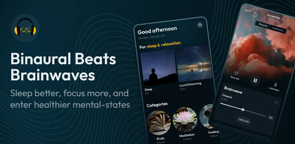 Binaural Beats Brainwaves v6.41 MOD APK (Premium Unlocked)