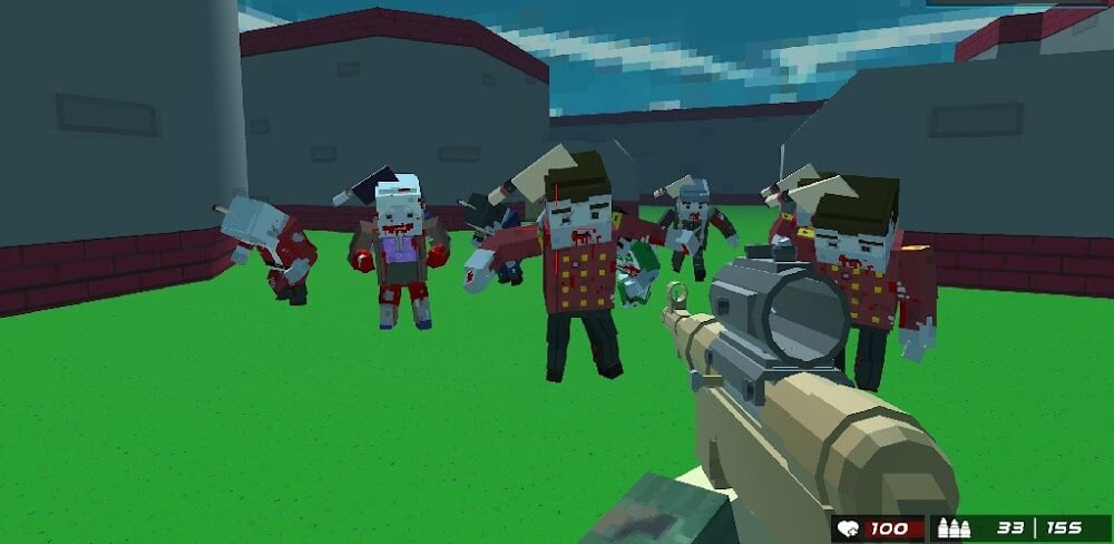 Blocky Gun Warfare Zombie v15 MOD APK (God Mode/Dumb Enemy)