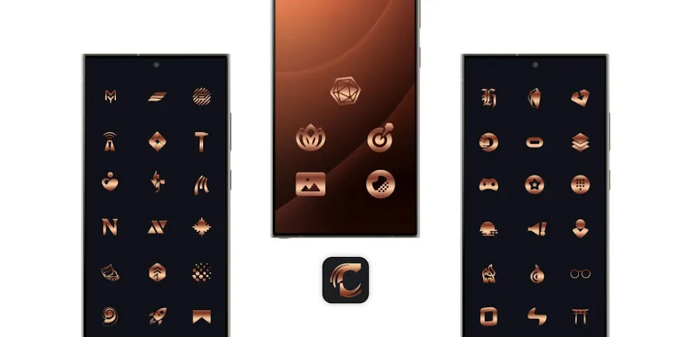 Bronze Copper Icon Pack v6.4 APK (Full Version)