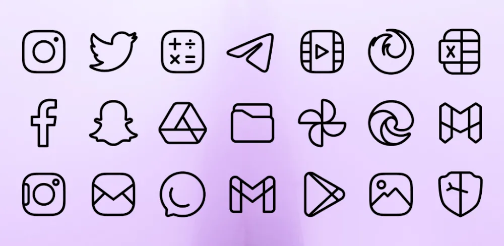 Caelus Black: linear icon pack v5.5.2.6 APK (Full Version)