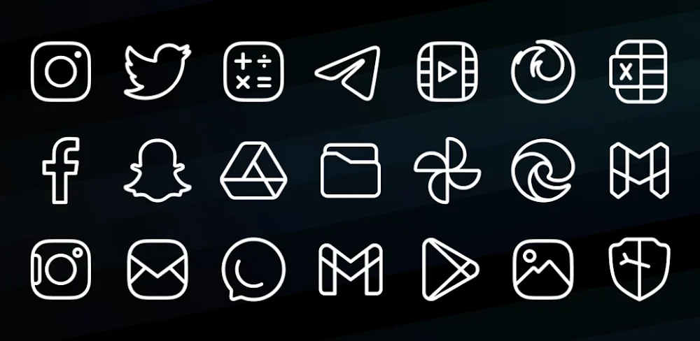 Caelus White: linear icon pack v5.5.2.6 APK (Full Version)