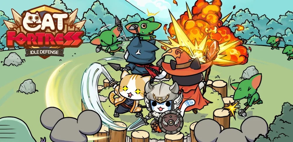 Cat Fortress : Idle Defense v1.1.0.33 MOD APK (Menu, God Mode, Free Purchase)