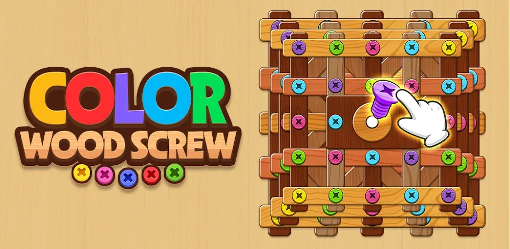 Color Wood Screw v1.1.34.1 MOD APK (Menu, Add Coins, Boosters, Remove ADS)