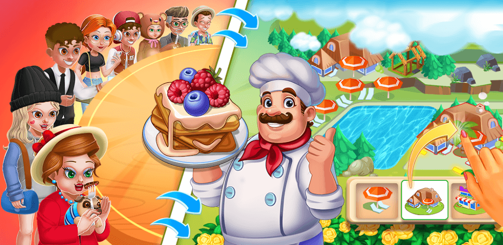 Cooking Town MOD APK v3.3.4.1 (Unlimited Gems, Hearts)