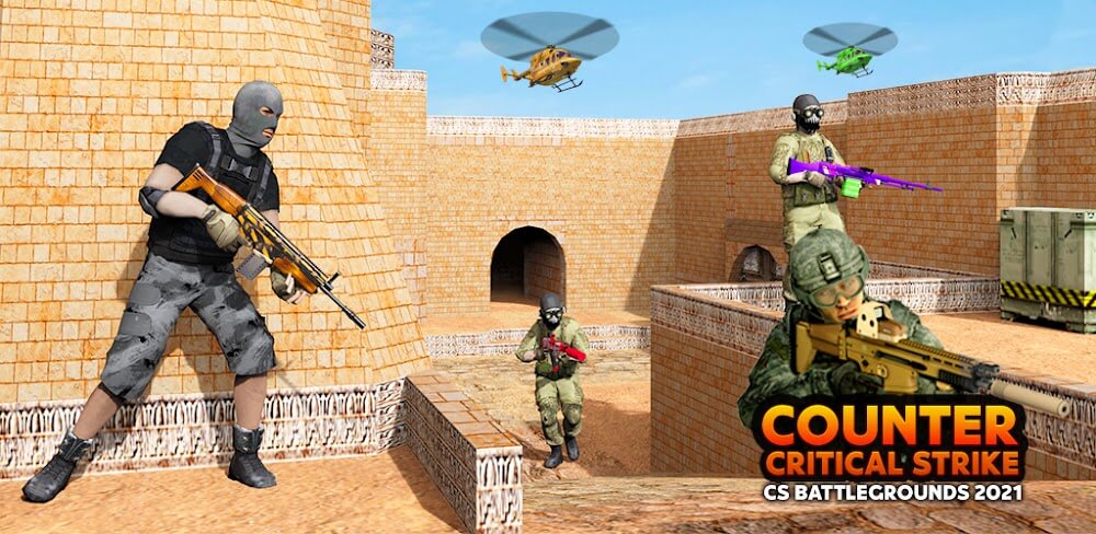 Counter Critical Strike: CS Battlegrounds v1.10 MOD APK (God Mode, Dumb Enemy)