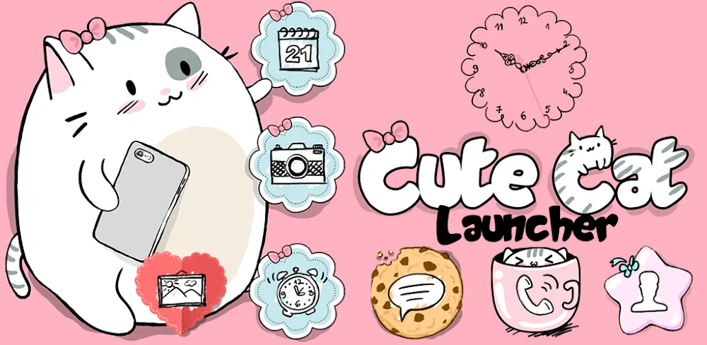 Cute Cat Launcher v2.2.1.2 MOD APK (Premium Unlocked)