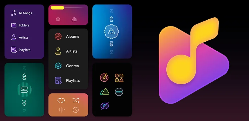Dais Dark – Poweramp v3 Skin v1.3 APK (Full Version)