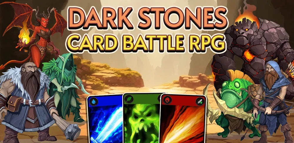 Dark Stones: Card Battle RPG v2.2.0.1 MOD APK (Menu, Increase Diamonds, Gold)