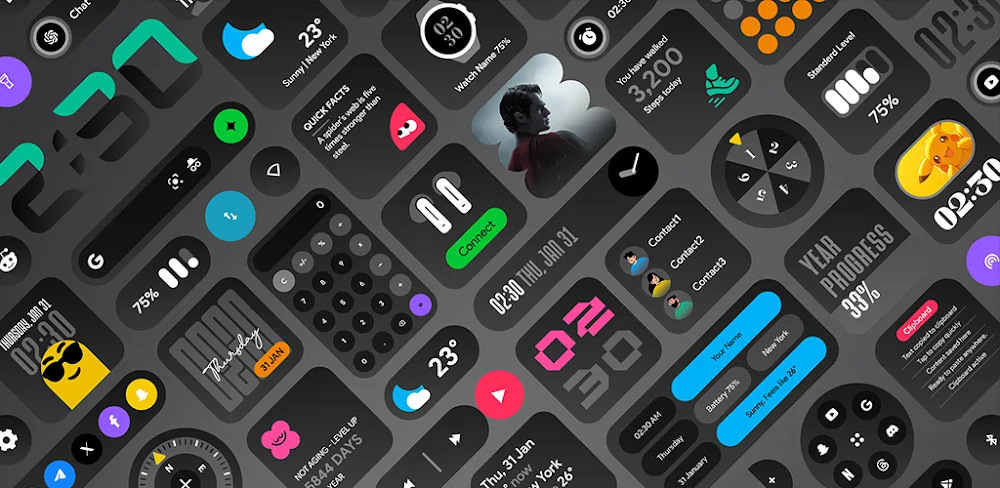 DarkGlass Widgets v1.0 APK (Full Version)
