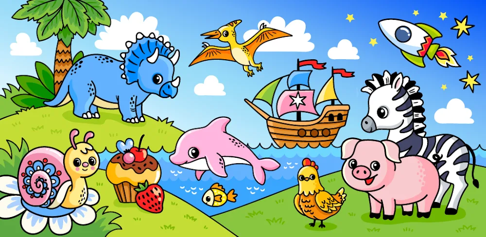 Easy coloring book for kids v1.28 MOD APK (Premium Unlocked)