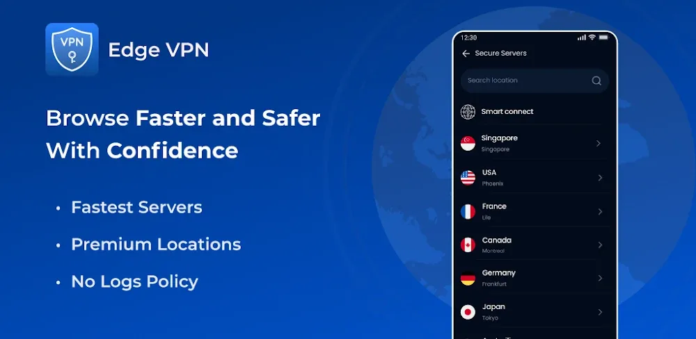 Edge VPN – Simple & Fast v1.1.4.9 MOD APK (Premium Unlocked)