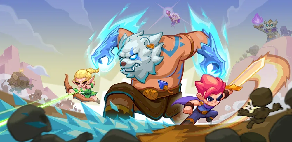 Epic Trio Roguelike Clash v0.25 MOD APK (God Mod, Damage, Free Shopping)