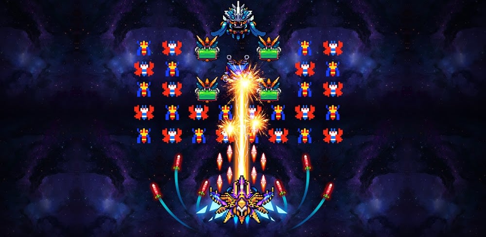 Falcon: Classic Space Invaders v100.77 MOD APK (Unlimited Money)