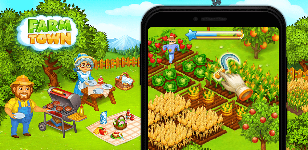 Farm Town Village Build Story v4.68 MOD APK (Unlimited Gems)