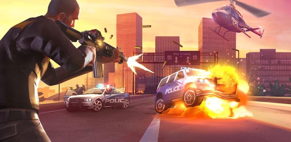 Gangstar New Orleans v2.3.00a MOD APK (Unlimited Ammo, No Reload)
