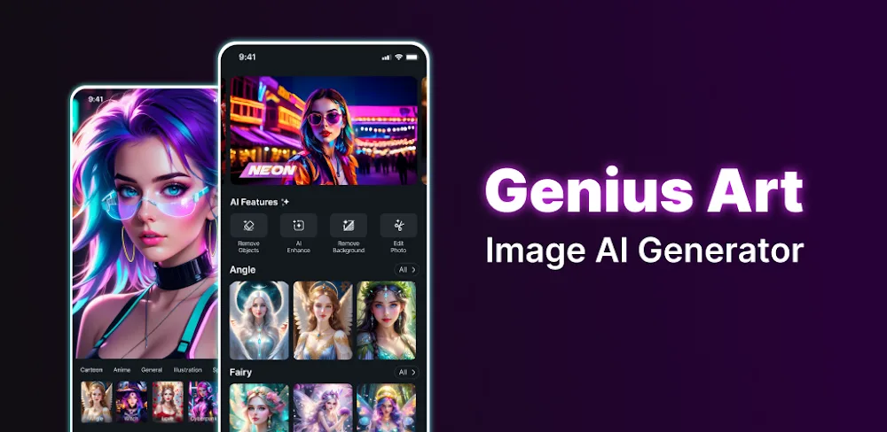 Genius Art: Image AI Generator v1.6.00_20260324 MOD APK (Premium Unlocked)