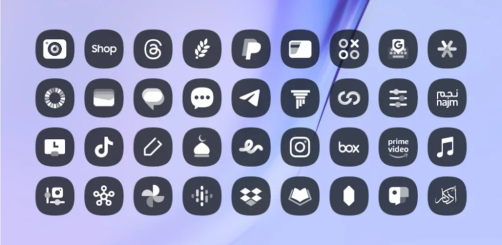 Glassify Dark Icon Pack v2.2.7.1 APK (Full Version)