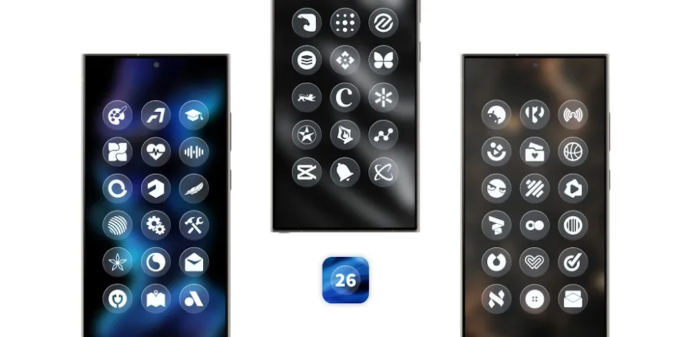 Glassy Round OS Icon Pack v6.4 APK (Full Version)