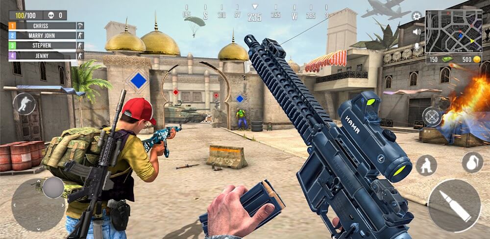 Gun Games Army v1.1.3.5 MOD APK (God Mode, Dumb Enemy)