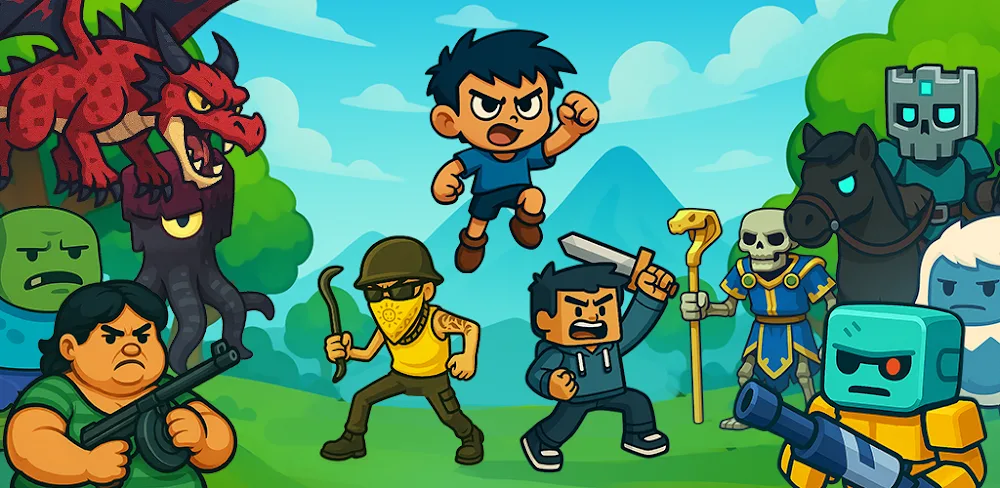 Heaven’s Horde-Idle Roguelite v1.1.3.0 MOD APK (Menu, Currencies, One Hit)