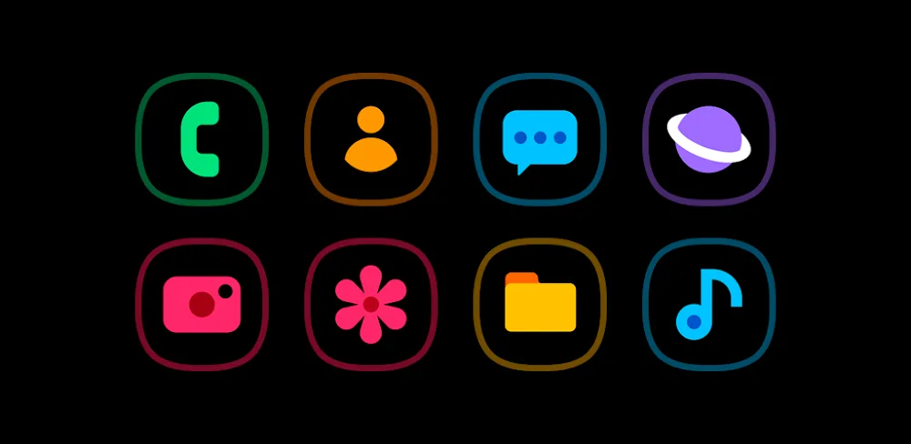 HuxOne Dark – Icon Pack v3.4 APK (Full Version)