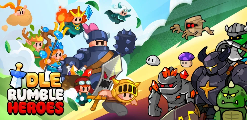 Idle Rumble Heroes v1.1.6.0 MOD APK (Godmode, Damage, Defense Multiplier)