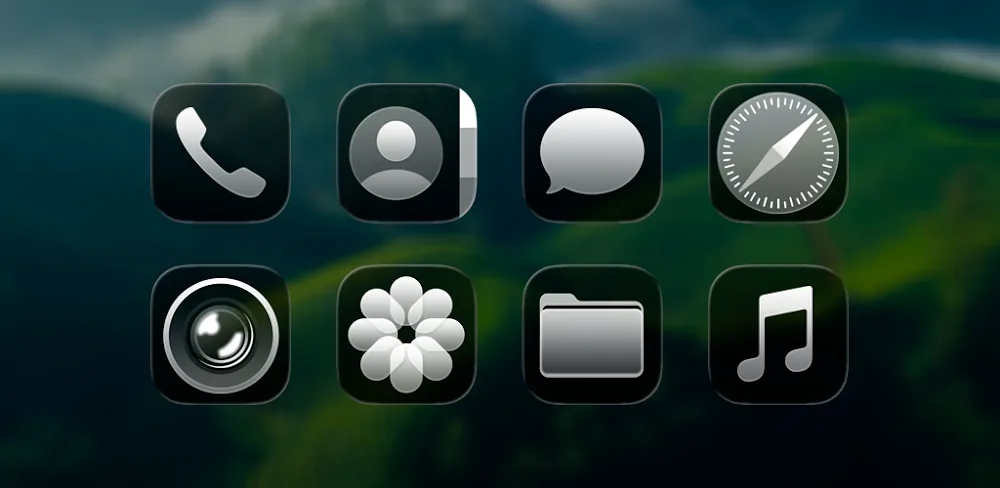 iGlassOS Dark – Icon PackEatos v1.1.4.1 APK (Full Version)