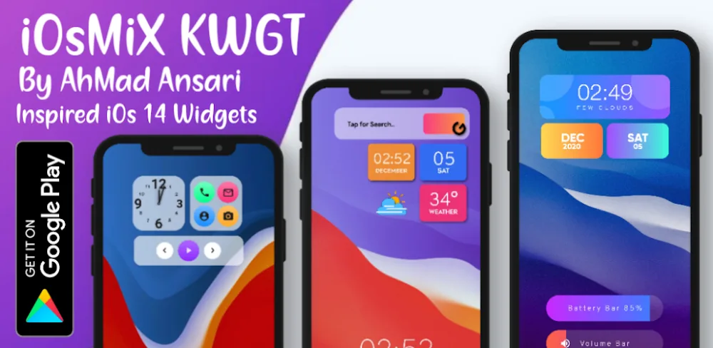 iOsMiX KWGT v1.1.7.4 APK (Full Version)