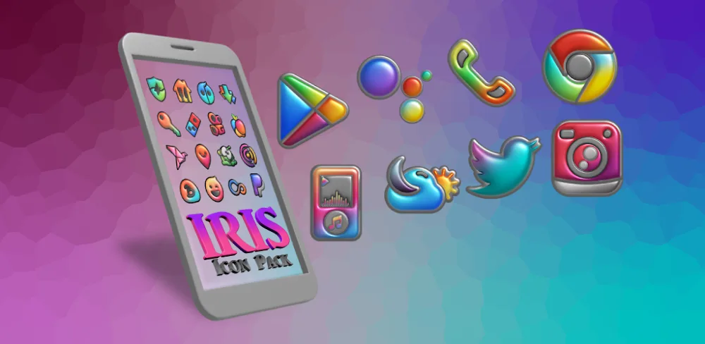 Iris Light Flat 3D Icon Pack v2.2.1.6 APK (Full Version)