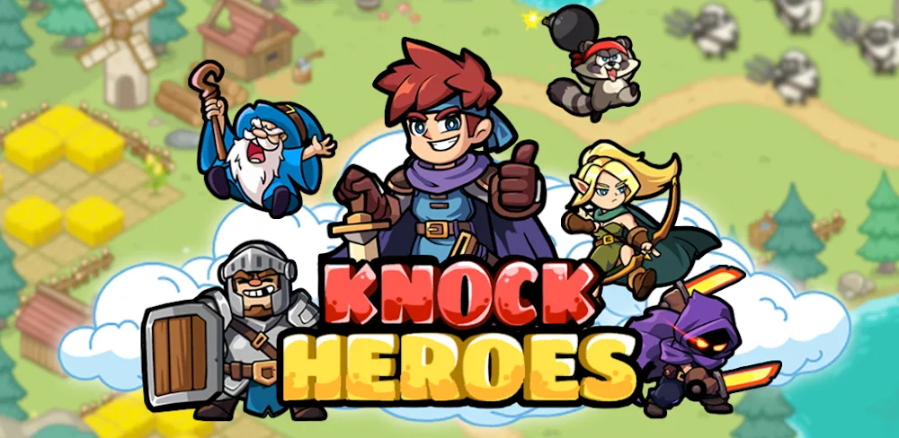 Knock Heroes v1.1.0.34 MOD APK (Damage, Defense Multiplier, God Mode)