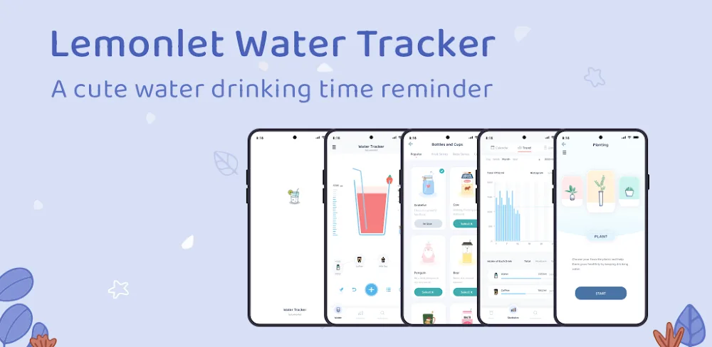Lemonlet Water Tracker v5.5.7.3 MOD APK (Premium Unlocked)