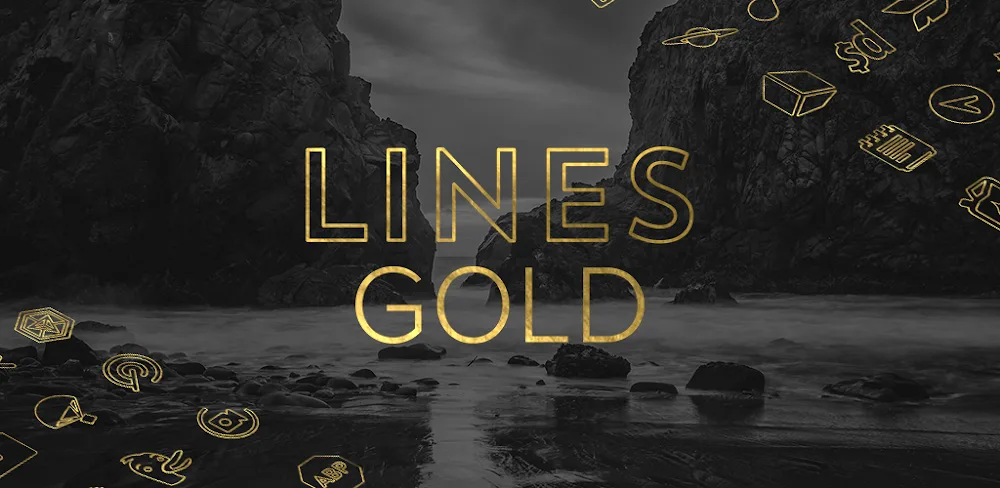 Lines Gold Pro – Icon Pack v3.3.8.1 APK (Full Version)