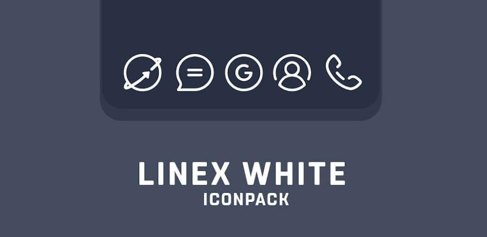 LineX White Icon Pack v7.1 APK (Full Version)