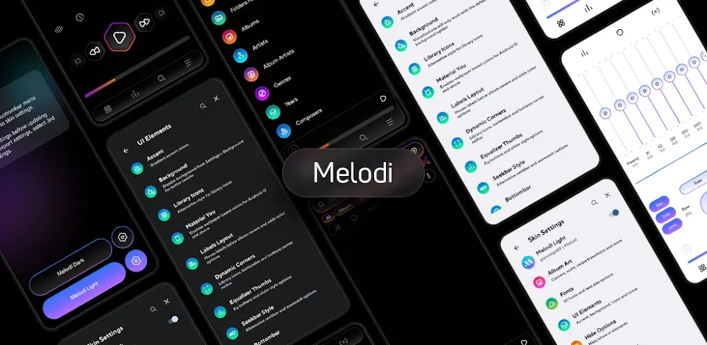 Melodi – Poweramp v3 Skin v1.3 APK (Full Version)