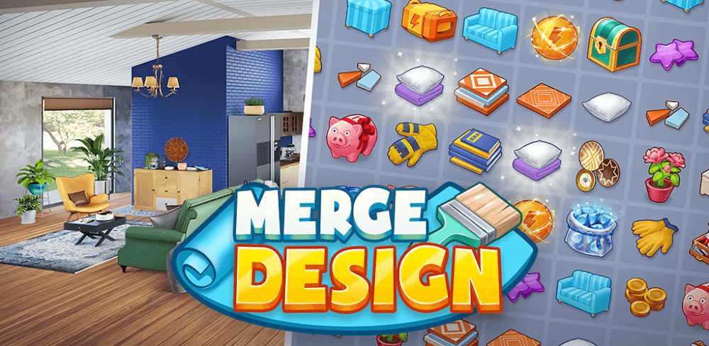 Merge Design: Home Makeover v1.1.16.10 MOD APK (Unlimited Money)