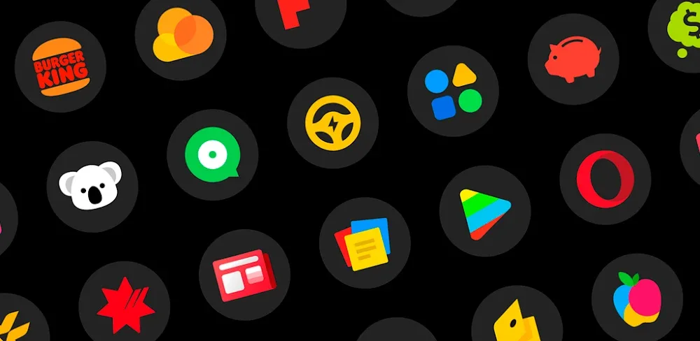 MiDark – Icon Pack (Round) v1.1.4.7 APK (Full Version)