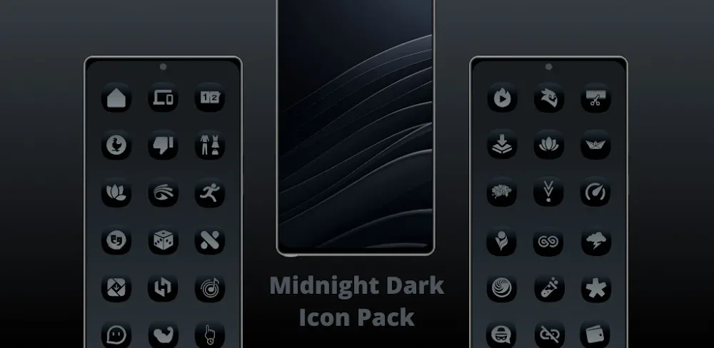 Midnight Dark Icon Pack v6.4 APK (Full Version)