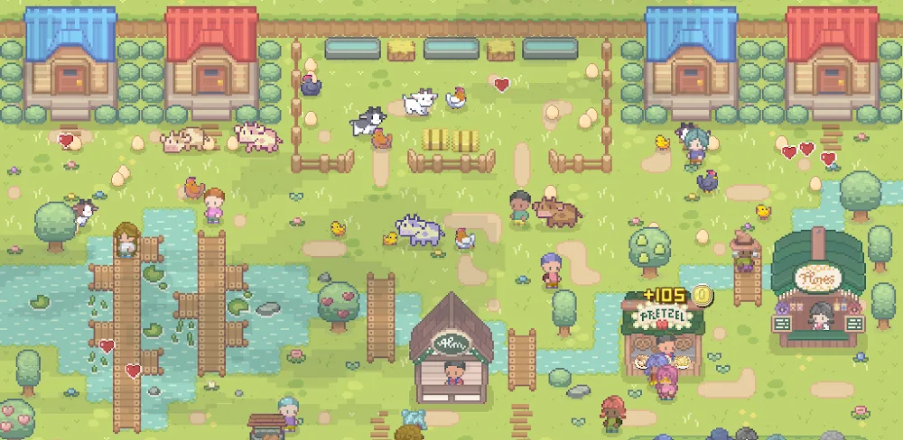 Mini Farmstay : Pixel Farm v5.15 MOD APK (Menu, High Money, Hearts Gain)