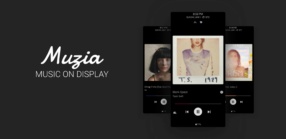 Muzia: Music on Display v1.1.4.0 MOD APK (Pro Unlocked)