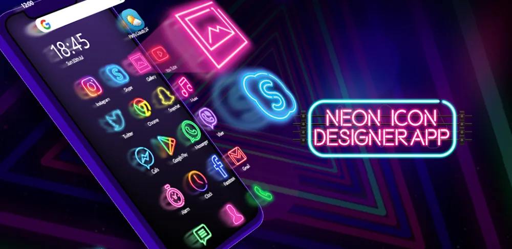 Neon Icon Designer App v2.2.1.2 MOD APK (Premium Unlocked)