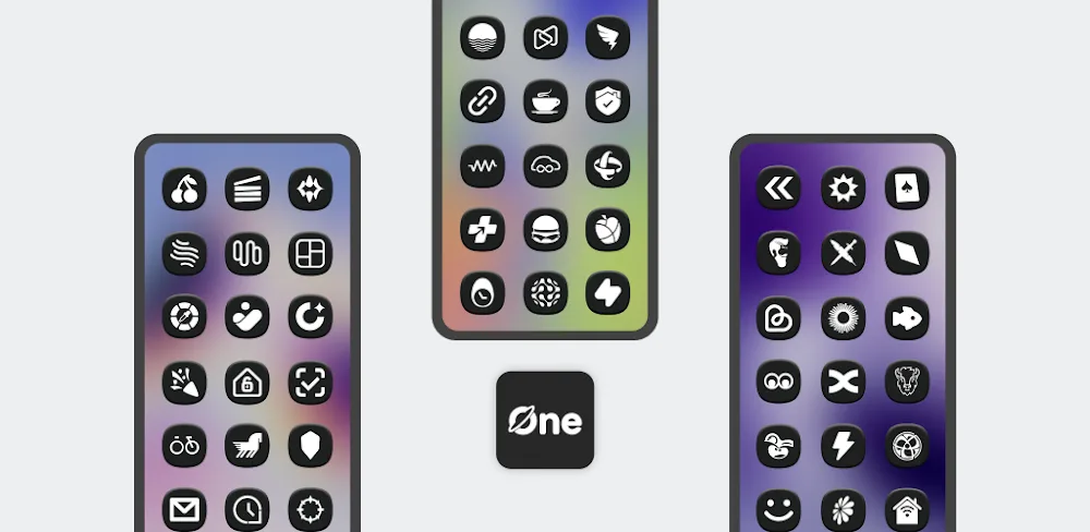 One 3D Dark Icon Pack v6.4 APK (Full Version)