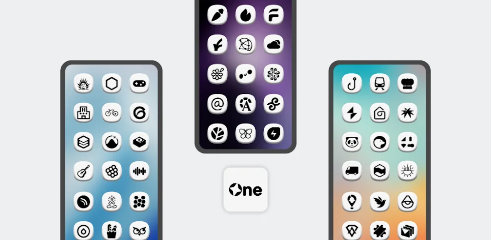 One 3D White Icon Pack v6.4 APK (Full Version)