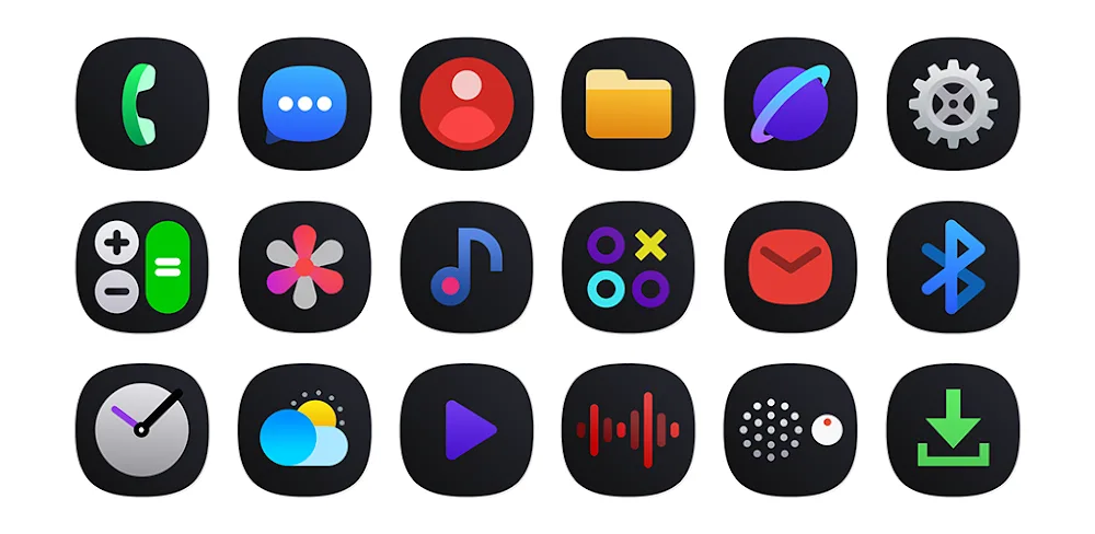 One UI Dark IconPack v2.1 APK (Full Version)
