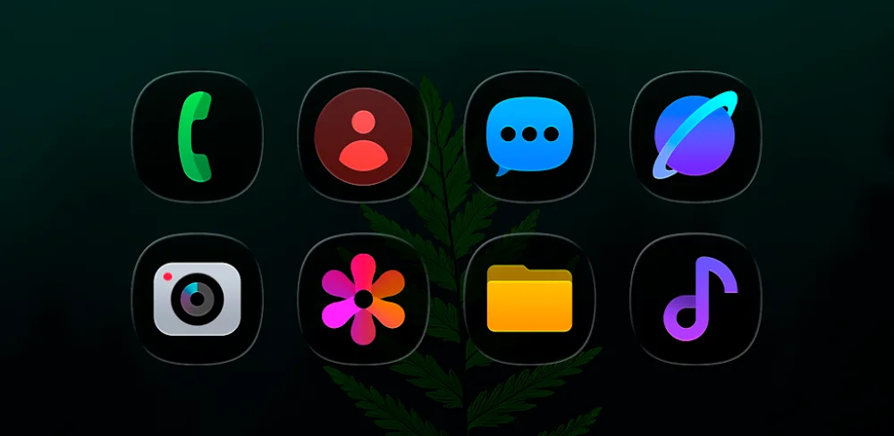 OneColor GlassDark – Icon Pack v2.0 APK (Full Version)