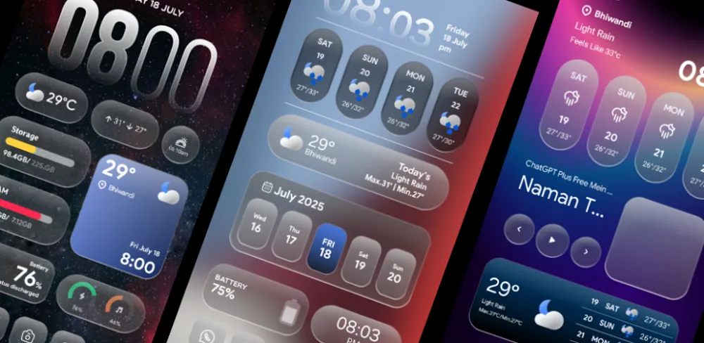 OneUi 7 Glass Kwgt v1.1.6.3 APK (Full Version)